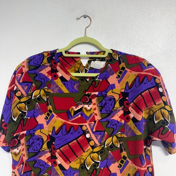 Che Studio Purple Vintage Blouse Sz M - Picture 3 of 11